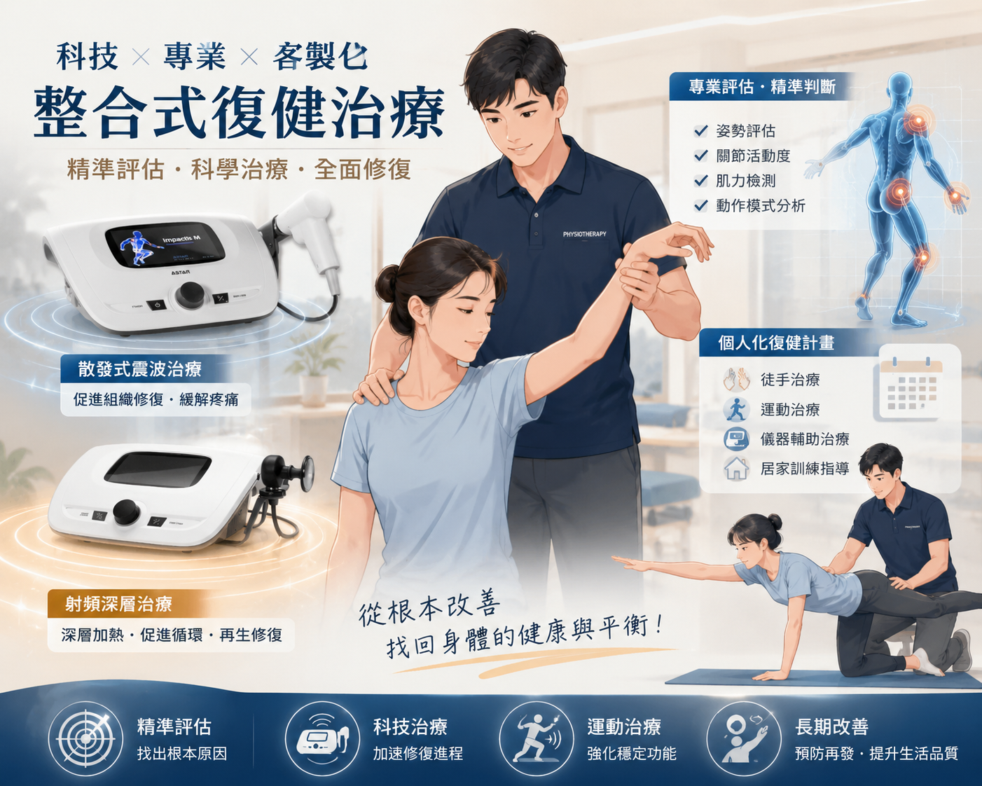 高階儀器治療震波射頻